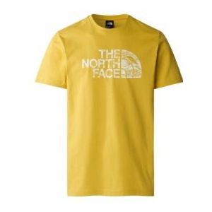 T-Shirt The North Face Men S/S Woodcut Dome Tee Yellow Silt-S