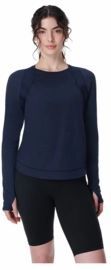Longsleeve Sweaty Betty Women Breathe Easy Top Navy Blue-M