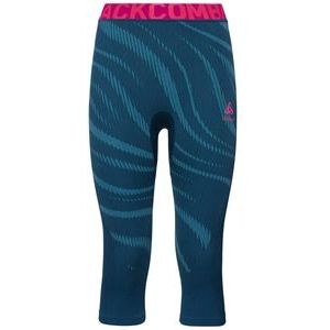 Ondergoed Odlo Women Pant 3/4 Performance Blackcom Poseidon Turkish Tile Diva Pink