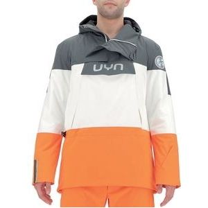 Ski Jas UYN Men Natyon Flag Jacket Half Zip Iron Gate Blanc Scarlet Ibis-XL