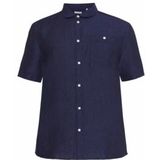 KnowledgeCotton Apparel - Overhemd - Total Eclipse - 100% Biologisch Linnen