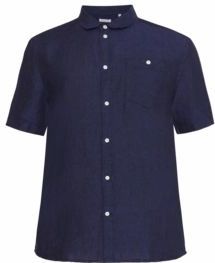 KnowledgeCotton Apparel - Overhemd - Total Eclipse - 100% Biologisch Linnen