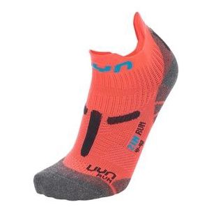 Sokken UYN Women Run 2In Coral Fluo Anthracite-Schoenmaat 37 - 38