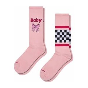 Happy Socks - 2-Pack Baby Sneakers - Roze - Enkelsokken