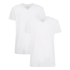 T-Shirt Bamboo Basics Men Velo Optical White (2-Delig)-XXL