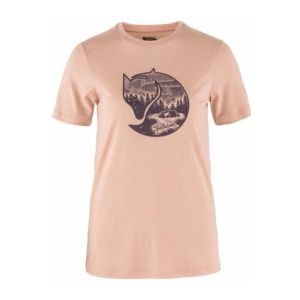 T-Shirt Fjällräven Women Abisko Wool Fox SS Chalk Rose Port-M