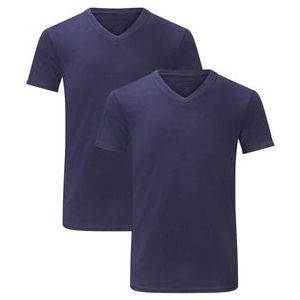 T-Shirt Bamboo Basics Men Velo Navy (2-Delig)-XL