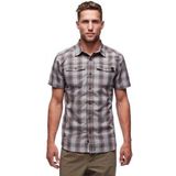 Blouse Black Diamond Men M Benchmark SS Shirt Pewter-Dark Curry Plaid-S