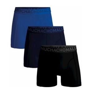 Boxershort Muchachomalo Men Microfiber Black Blue Blue ( 3-Pack )-XXL