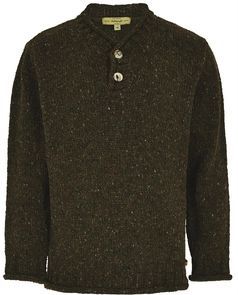 Dubarry - Taylor - Trui - Groen - Wol - Grof Breisel - V-hals Met Knopen