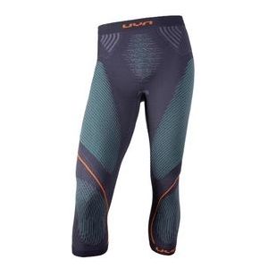 Legging UYN Men Evolutyon Pants Medium Charcoal Green Orange Shiny-XXL