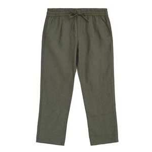 Broek KnowledgeCotton Apparel Men Fig Loose Linen Burned Olive