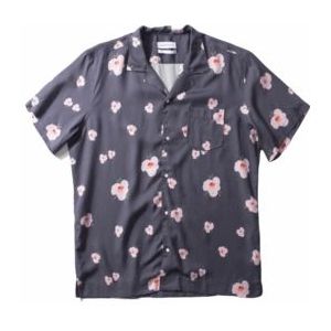 Shirt Edmmond Studios Men Orchid Short Sleeve Plain Navy-XXL