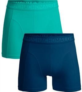 Boxershort Muchachomalo Men Solid Blue/Blue ( 2-Pack ) '24-S