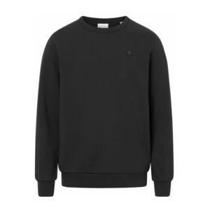 Trui KnowledgeCotton Apparel Men Erik Basic Badge Sweat Black Jet-M