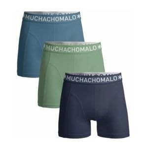 Boxershort Muchachomalo Men Solid Blue Green Blue ( 3-Pack )-XL