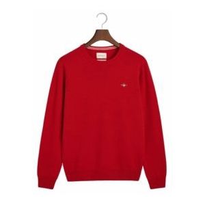 GANT - Superfine Lambswool Trui - Bright Red - 100% Lamswol