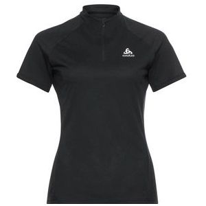 Sportshirt Odlo Women Crew Neck S/S 1/2 Zip Essential Black-M