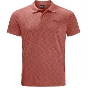Polo Jack Wolfskin Men Travel Polo Barn Red