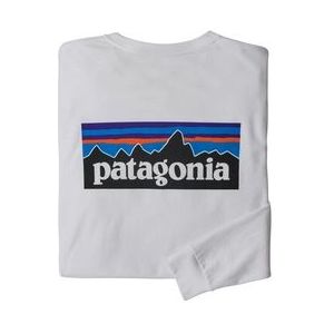 Longsleeve Patagonia Men P-6 Logo Responsibili-Tee White-XL
