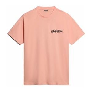 T-Shirt Napapijri Men S-Boyd Pink Salmon-XS