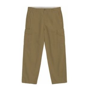 Broek KnowledgeCotton Apparel Men Fig Loose Cargo Poplin Burned Olive-M