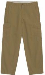Broek KnowledgeCotton Apparel Men Fig Loose Cargo Poplin Burned Olive-S