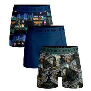 Boxershort Muchachomalo Men Shorts Muhammad Ali Experience Print/Print/Blue (3-Pack)-S