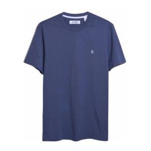 T-Shirt Original Penguin Men Pin Point Embroidred Logo Blue Indigo-XL
