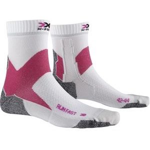 Hardloopsokken X-Socks Women Run Fast White Pink-Schoenmaat 39 - 41