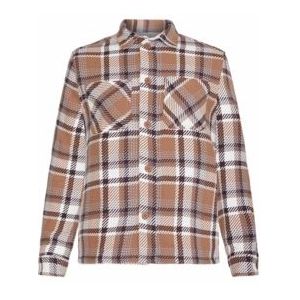 KnowledgeCotton Apparel - Overhemd - Bruin - Karo