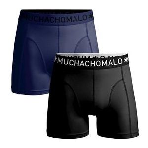Boxershort Muchachomalo Men Microfiber Black Navy (2-Delig)-M