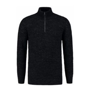 Blue Loop - Half Zip Sweater - Navy Melange - Trui