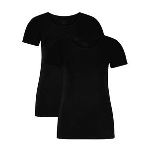 T-Shirt Bamboo Basics Women Kate Black (2-Delig)-XL