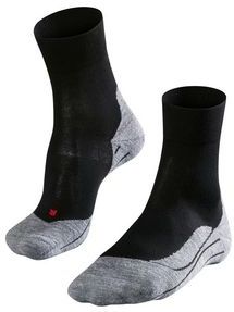 FALKE RU4 Hardloopsokken anti blaren, gemiddelde padding katoen sportsokken dames zwart - Maat 35-36