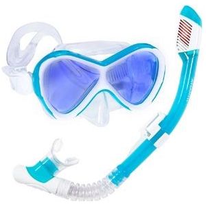 Atlantis Abaco Combo - Snorkelset - Kinderen - Wit/Turquoise met UV lens