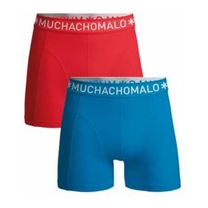 Boxershort Muchachomalo Men Solid Blue Pink ( 2-Pack )-M