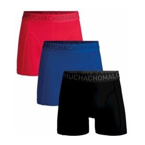 Boxershort Muchachomalo Men Microfiber Black Blue Red ( 3-Pack )-S