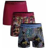 Boxershort Muchachomalo Boys Rome Print Print Red ( 3-Pack )-Maat 146 / 152