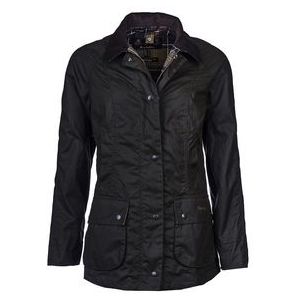 Jas Barbour Women Classic Beadnell Wax Jacket Olive-18