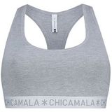 Sport BH Chicamala Women Racer Back Solid Grey-M