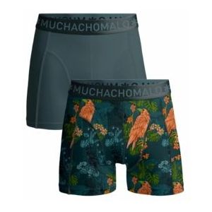 Boxershort Muchachomalo Men Shorts Crowsketch Print/Green (2-Pack)-M