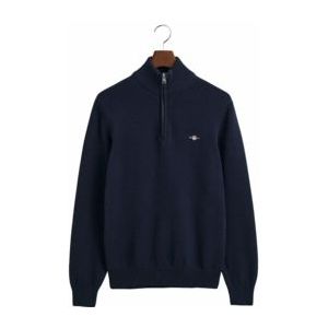 Trui GANT Men Cotton Half Zip Evening Blue