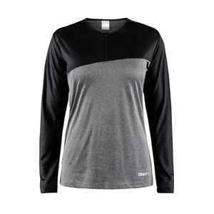 Longsleeve Craft Women Radiate Tee Dark Grey Melange Black-M