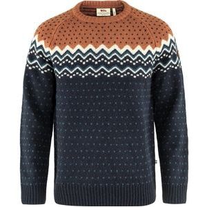 Trui Fjallraven Men Ovik Knit Sweater Dark Navy-Terracotta Brown-XL