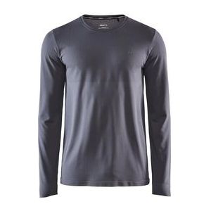 Shirt Craft Men Fuseknit Light RN LS Granite-S