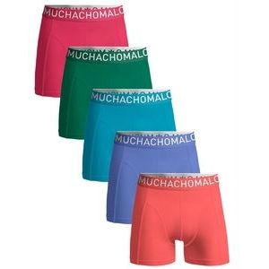 Boxershort Muchachomalo Men Light Cotton Solid Red Green Blue Blue Red (5-Pack)-M