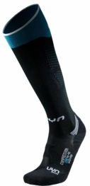 Hardloopsok UYN Women Run Compression One Socks Black / Turquoise-Schoenmaat 41 - 42