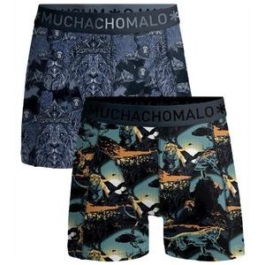 Boxershort Muchachomalo Men Shorts Lion Print Green (2-Pack)-XXXL
