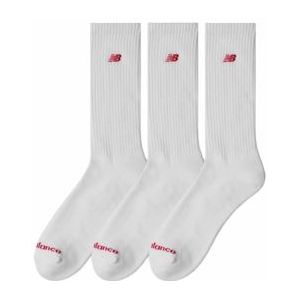 Socks New Balance Unisex Patch Logo Crew White (3 Pack)-Schoenmaat 47 - 48